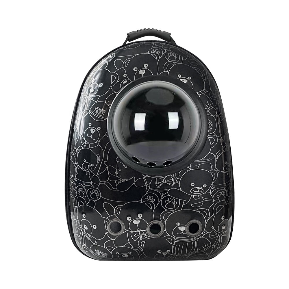 Sac à Dos "Astronaute" pour Chat et Petit Chien – Transport & Randonnée (Motif Black Bear)